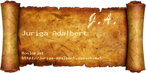 Juriga Adalbert névjegykártya